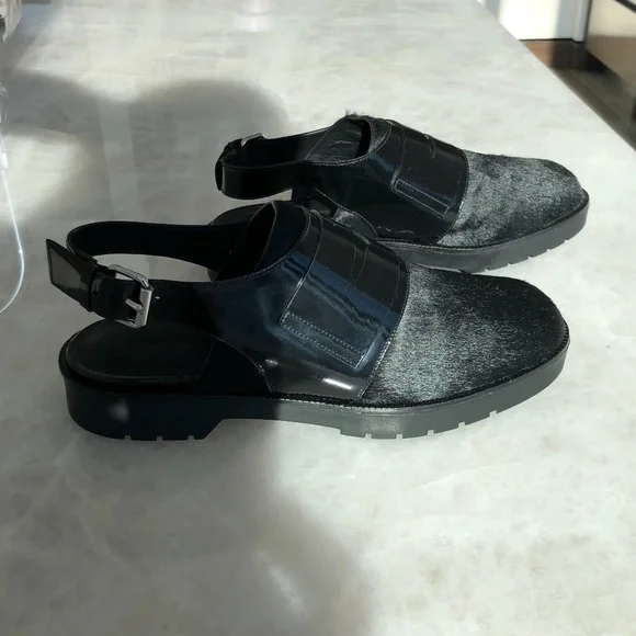 Alexander Wang Mina Oxford Calf Hair Sandal - Picture 2 of 13